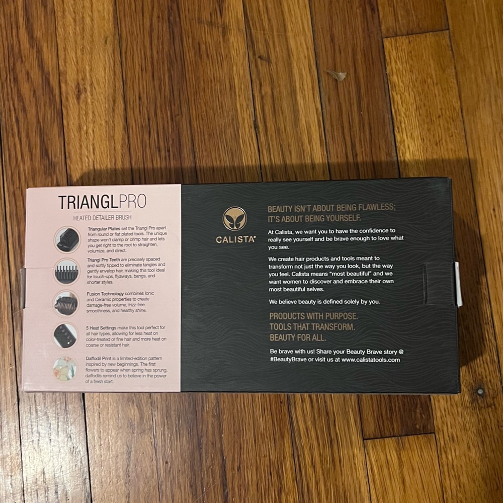 CALISTA Triangl Pro Heated Detailer Brush Daffodil Floral in Color - Picture 3 of 6